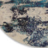 2' X 4' Ivory And Teal Blue Abstract Power Loom Non Skid Area Rug